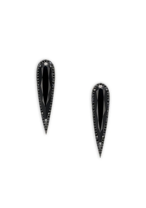 Anabela Chan x Robert Wun 14K white gold and rhodium vermeil Glimmer diamond earrings - Silver