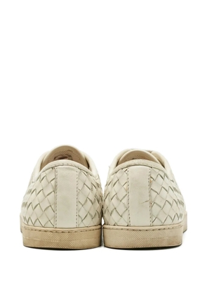 Bottega Veneta Pre-Owned Intrecciato leather low top - White