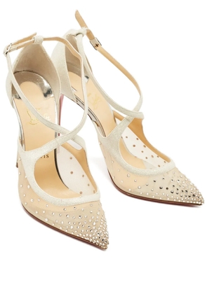 Christian Louboutin Pre-Owned silver strass embellished sandals 11 mm