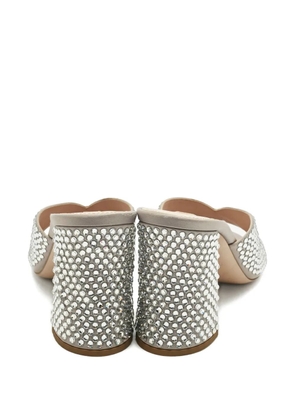 Miu Miu Pre-Owned embellished heeled sandals - Grey