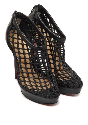 Christian Louboutin Pre-Owned Coussin platform calf leather booties 37 - Black