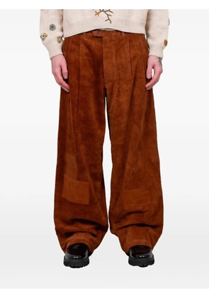 STORY mfg. Lush corduroy patch trousers - Brown