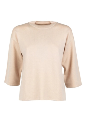Marella three-quarter sleeve sweater - Neutrals