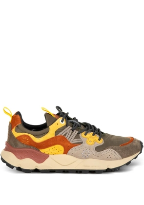 FLOWER MOUNTAIN panelled flower sneakers - Brown