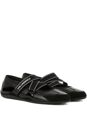 Karl Lagerfeld Jeans Altia kross strap flats - Black