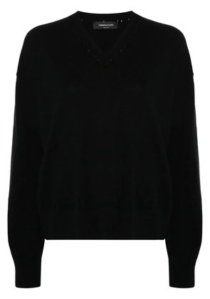 Fabiana Filippi sequin-detail V-neck jumper - Black