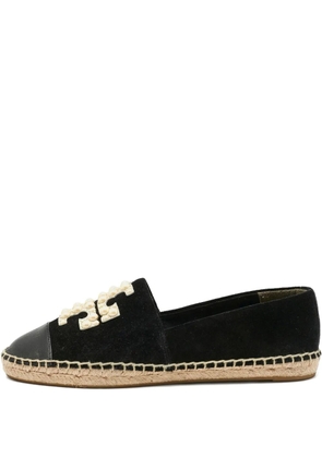 Tory Burch leather emblem espadrilles - Black
