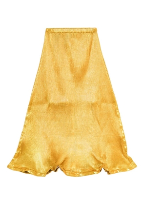 Melitta Baumeister metallic pleated midi skirt - Yellow