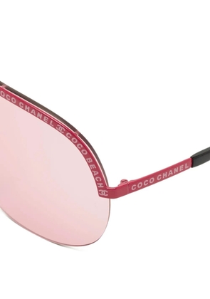CHANEL Pre-Owned Coco Beach shield sunglasses - Pink