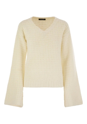 Fabiana Filippi sequins V-neck sweater - Neutrals