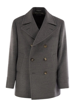 Brunello Cucinelli button-fastening wool coat - Grey