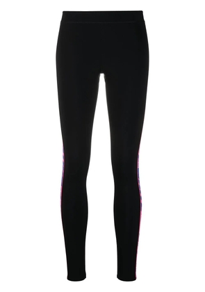 Off-White logo-tape detail leggings - Black