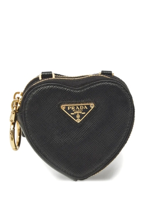 Prada Pre-Owned double-heart leather pouch - Black