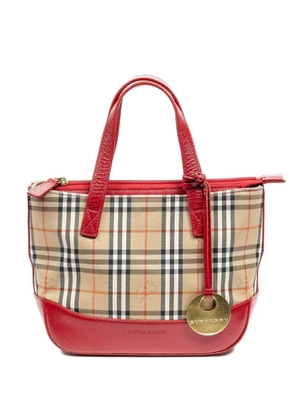 Burberry Pre-Owned check-pattern tote bag - Neutrals