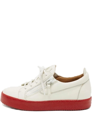 Giuseppe Zanotti Frankie zip leather sneakers - White