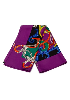 Hermès Pre-Owned 2000-2025 Par Mefsire Antoine De Plvvinel Silk Scarf 90 scarves - Purple