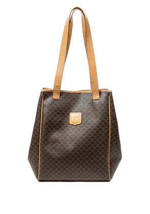 Celine Pre-Owned monogram-pattern top handle bag - Brown