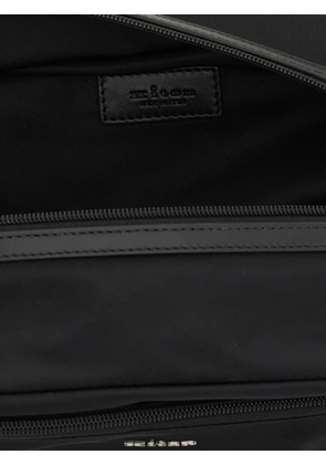 Kiton logo-lettering zipped wash bag - Black