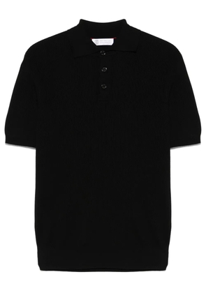 Brunello Cucinelli ribbed polo shirt - Black