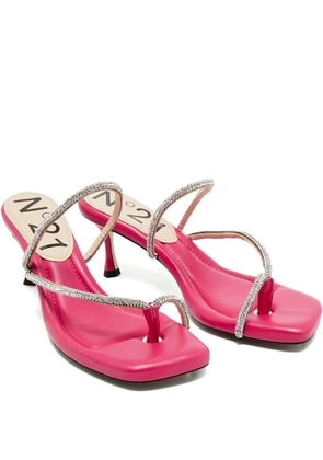 Nº21 leather crystal-embellished thong sandal - Pink