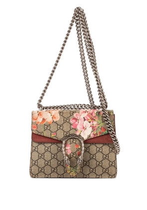 Gucci Pre-Owned floral-print chain bag - Brown