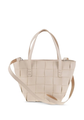 Dragon mini Japan woven tote bag - Neutrals