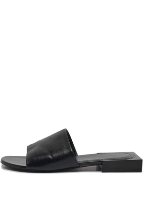 Balenciaga Pre-Owned Box leather flat sandals - Black