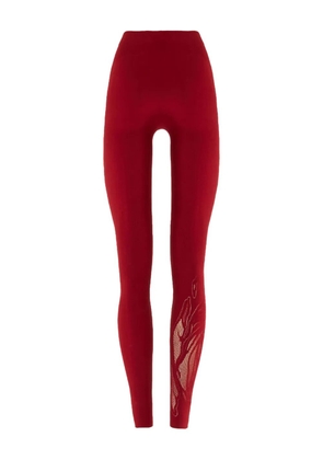 Wolford rose-net leggings - Red