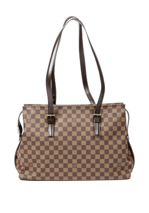 Louis Vuitton Pre-Owned checked tote bag - Brown