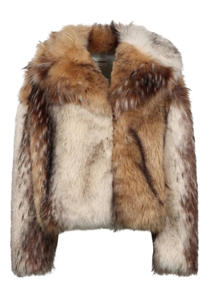 DES PHEMMES faux-fur jacket - Neutrals