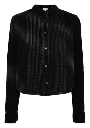 LOEWE pleated denim shirt - Black