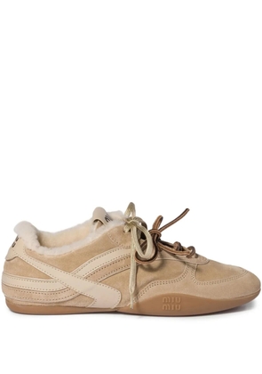 Miu Miu Gymnasium leather sneakers - Neutrals
