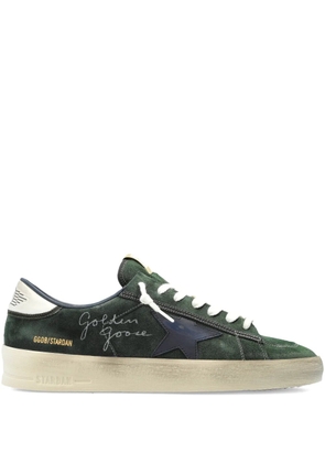 Golden Goose star appliqué stardan trainers - Green