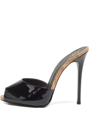 Giuseppe Zanotti Vintage 125mm patent-leather cork sandals - Black