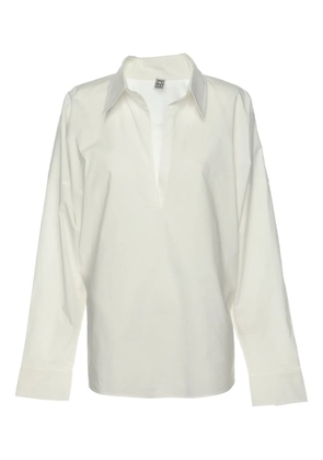 TOTEME cotton long-sleeve shirt - White