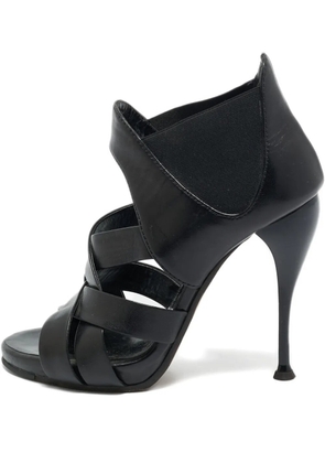 Giuseppe Zanotti criss-cross leather sandals - Black