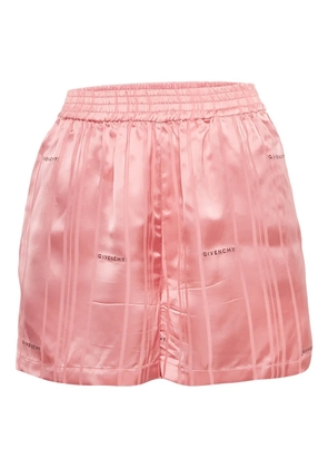Givenchy Pre-Owned logo-print satin shorts - Pink