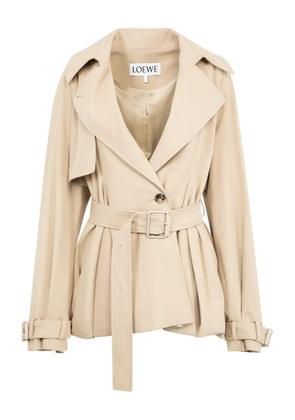 LOEWE peplum belted jacket - Neutrals