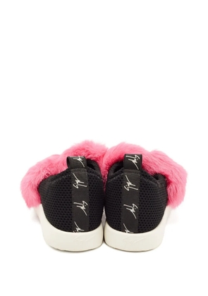 Giuseppe Zanotti Vintage fur-embellished sneakers - Black