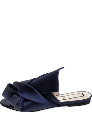 Nº21 satin knot-embellishment sandals - Blue