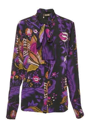 Roberto Cavalli floral-print blouse - Purple