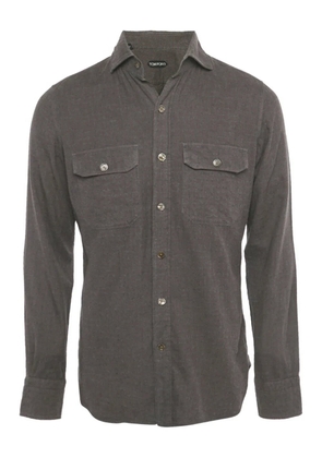 Tom Ford Pre-Owned cotton checked shirt - Grey