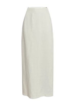 Jacquemus Pre-Owned L'amour split-detail linen maxi skirt - Neutrals