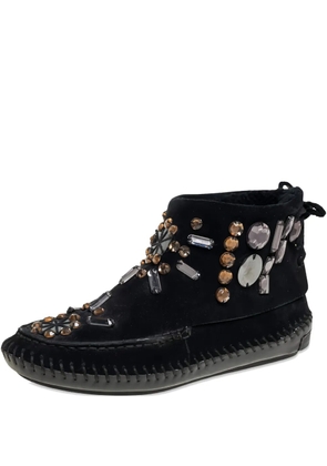 Tory Burch embellished suede boots - Black