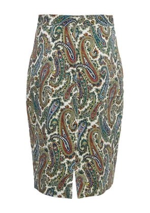 Diane Von Furstenberg Vintage paisley zip-fastening pencil skirt - Green