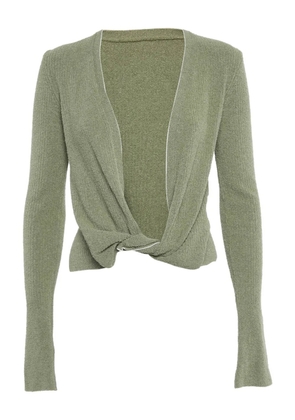 Jacquemus Pre-Owned Le Gilet Noué long-sleeve knotted cardigan - Green