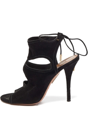 Aquazzura cut-out lace sandals - Black
