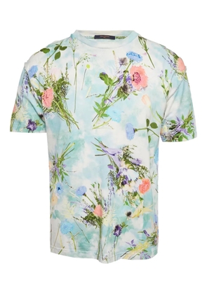Louis Vuitton Pre-Owned floral-print T-shirt - Blue