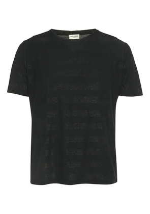 Saint Laurent Pre-Owned striped shimmer T-shirt - Black