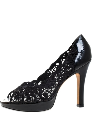 René Caovilla pre-owned 115mm lace pumps - Black